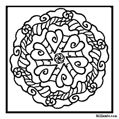 Mandalas Cœur 23